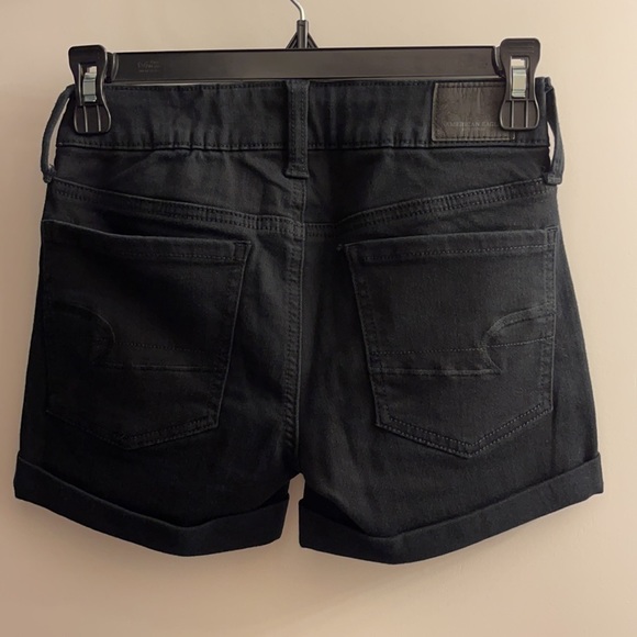 American Eagle Black Midi Shorts 00 - Picture 2 of 4